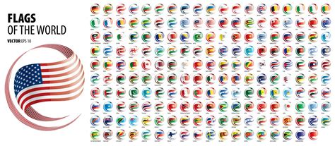 All Flags Of The World In Alphabetical Order Rectangle Glossy Style