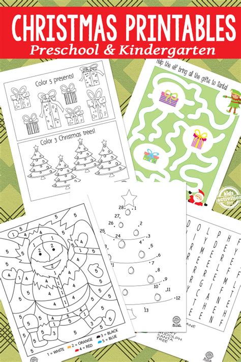 Christmas Preschool And Kindergarten Worksheets You Can Print Kids