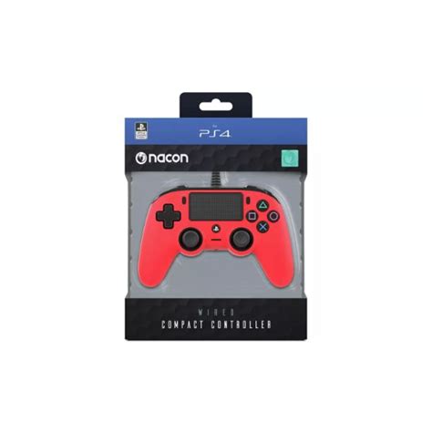 Nacon Compact Ps4 Wired Controller Red The Save Point