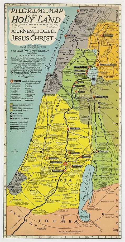 Palestine Ancient Map Holy Land
