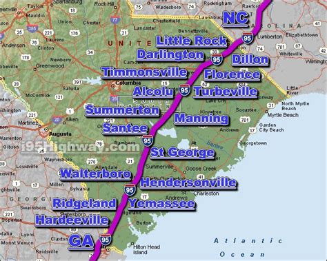 I 95 Map South Carolina