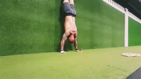 Wall Facing Handstand Scap Push Ups Youtube