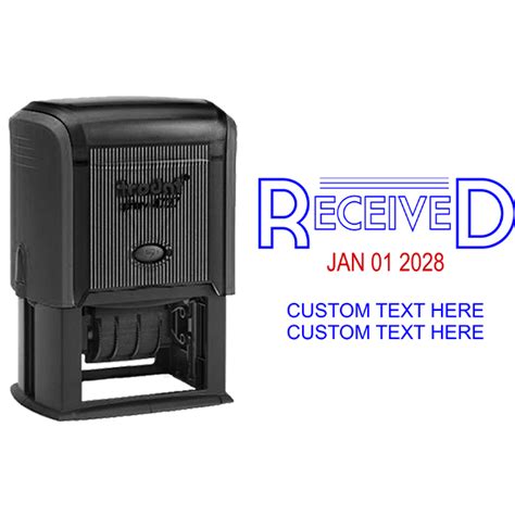 Received News Custom Line Self Inking Dater Simply Stamps