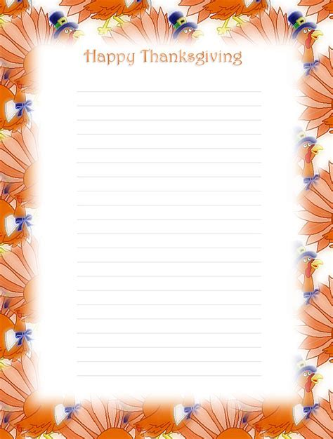 Printable Thanksgiving Stationery Customize And Print