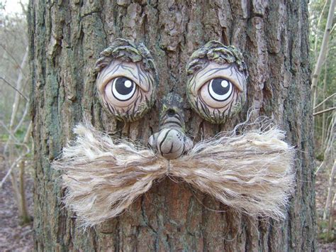 Tree Face Tree Decorations Ornaments Outdoor Sculpture Etsy Tree