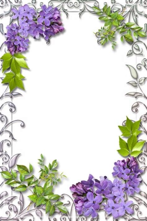 Pour Vos Creas Cadres Page 2 Flower Frame Letter Paper Borders