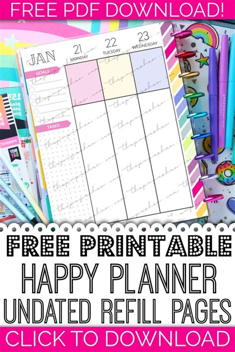 Pin On Free Happy Planner Inserts