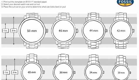 watch battery size chart