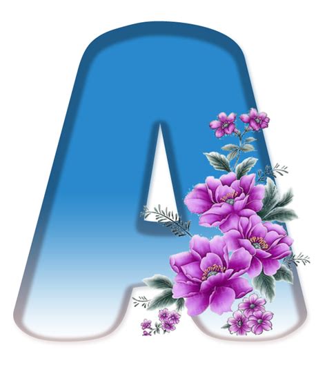 Sussurro De Amor Alfabeto Decorativo Textura Azul Com Rosas Lilás