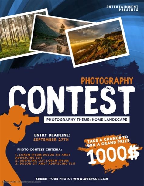 Photography Contest Flyer Template Postermywall Contest Poster