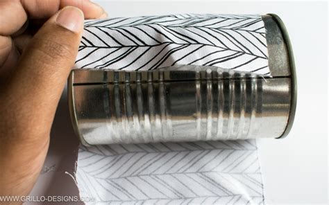 How To Make A Pencil Holder From Empty Tin Cans • Grillo Designs
