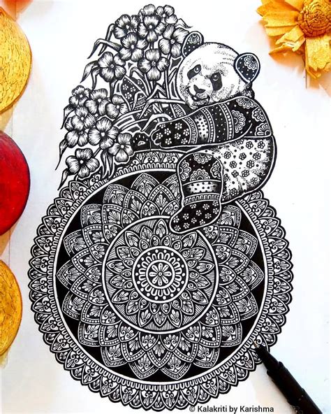 Adding Another 🐼 To My Animal Mandala Collection With This Post