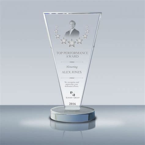 Employee Achievement Crystal Majestic Award 006 Goodcount Awards