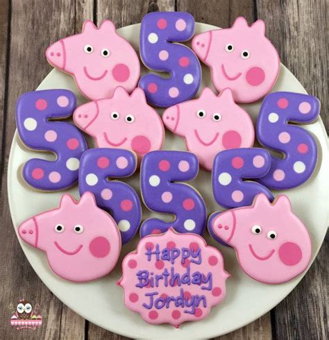 Peppa Pig Cookies No 2 By Whoosbakery On Etsy Peppa Pig Cookie