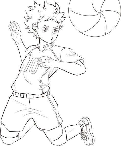 Haikyuu Hinata From How To Draw Sketch Coloring Page