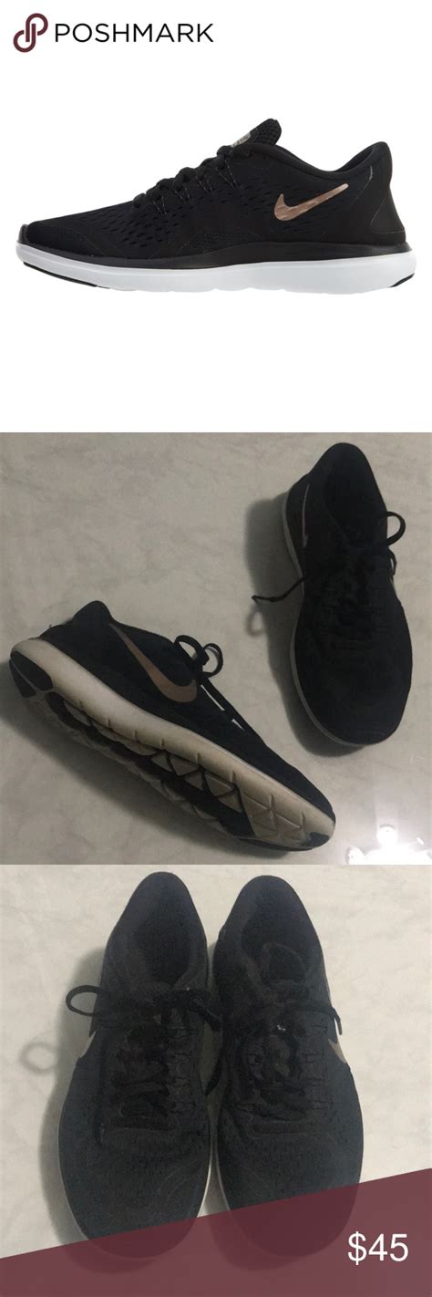 Shop with afterpay on eligible items. Nike flex black/rose gold | Nike flex, Black rose, Womens running shoes