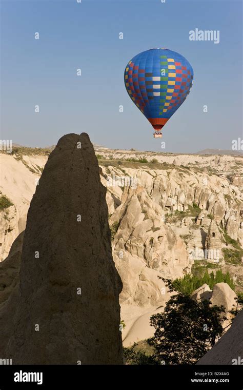 Hot Air Balloon Flight Over The Famous Volcanic Tufa Rock Formations