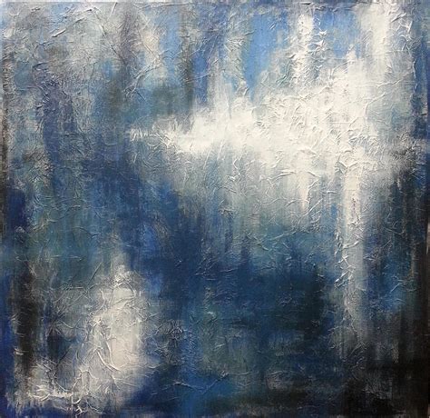 Original Contemporary Painting Xlarge Canvas Art Abstract Art Blue Gray