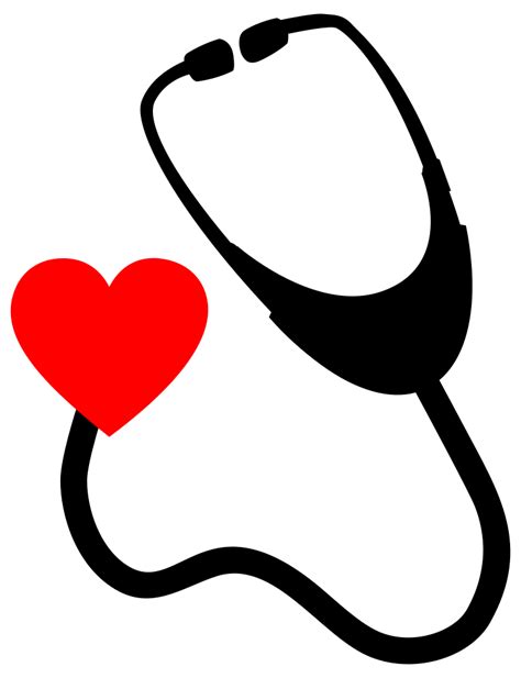 Onlinelabels Clip Art Heart Stethoscope 2
