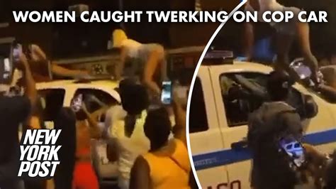 viral video shows women twerking on moving chicago police suv new york post youtube