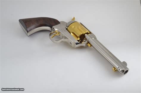 Standard Mfg Single Action Revolver Nickelgold Plated 45 Lc 4 3