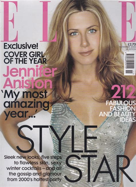 Elle Magazine Jennifer Aniston Magazine Canteen