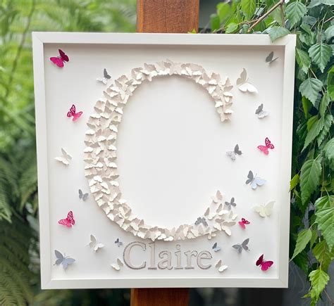 Butterflies Letters Personalised Name Alphabet Nursery Letter Etsy