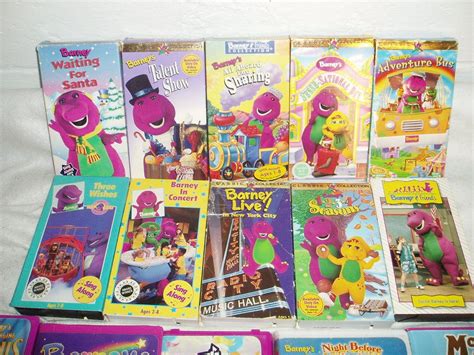 Vintage Barney The Dinosaur Vhs Lot Of Tapes With And Without Cases