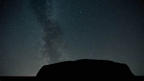 Milky Way At Uluru Mountain In The Ayers Rock Park Australia 14869699
