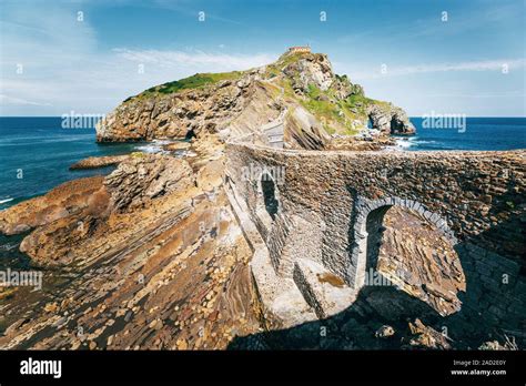 Spain Basque Country San Juan De Gaztelugatxe View Of Islet And