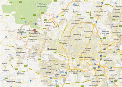 Krugersdorp Map South Africa