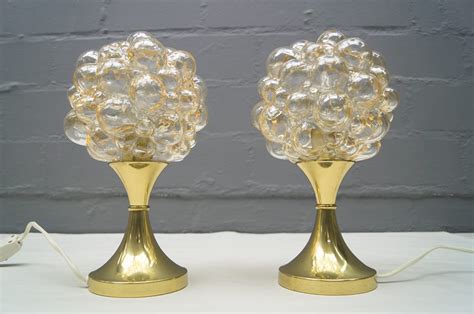 Vintage Bubble Glass Table Lamps By Helena Tynell For Limburg Set Of 2