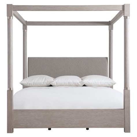Bernhardt Trianon Contemporary Queen Canopy Bed With Upholstered