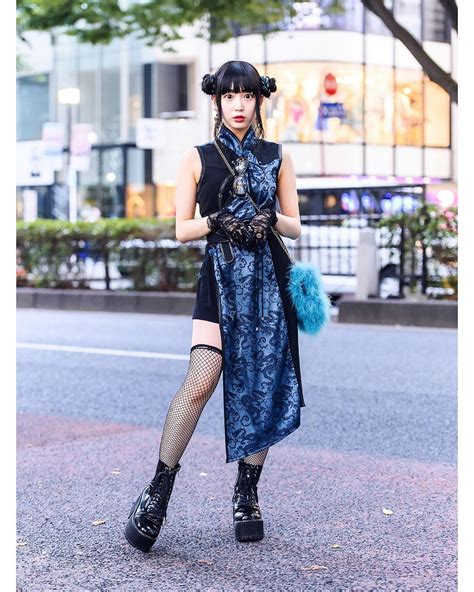 Tokyo Fashion Harajuku Shop Staffer Misuru Meguharajuku On The Street Wearing A Twin Buns H