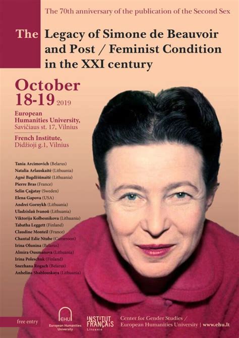 International Conference “the Legacy Of Simone De Beauvoir And Post