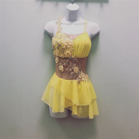 Yellow Lyrical Costume Dance Outfits Pretty Dance Costumes Dance Style Outfits