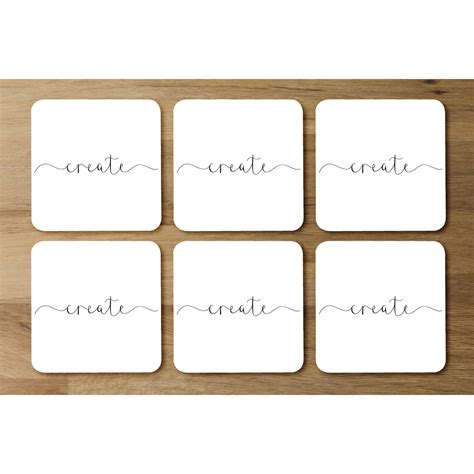 Text Create Designer Coaster Set