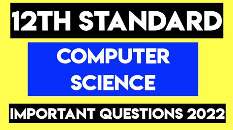 Th Computer Science Important Questions Th Public Exam Hot Sex Picture