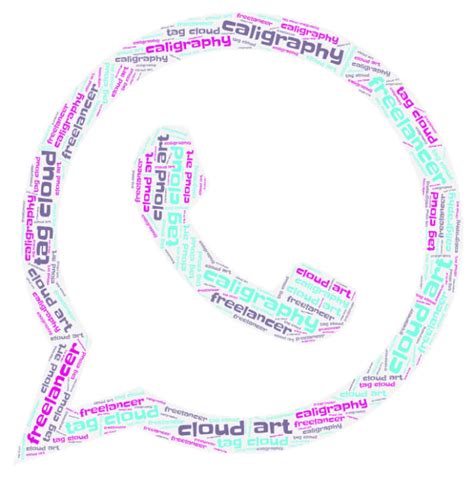 Typography Word Art Cloud Or Tag Cloud In Custom Shape By