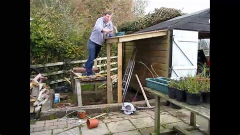 What can a lean to shed be used for? Time-lapse Lean to shed - YouTube