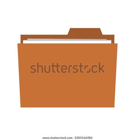 Brown Folder On White Background Vector Stock Vector Royalty Free