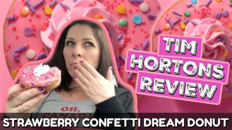 Tim Hortons Review Strawberry Confetti Dream Donut Youtube