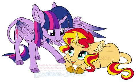 Twilight Sparkle And Sunset Shimmer By Stepandy On Deviantart