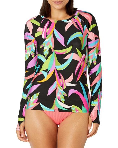 Trina Turk Synthetic Standard Birds Of Paradise One Piece Paddle Suit