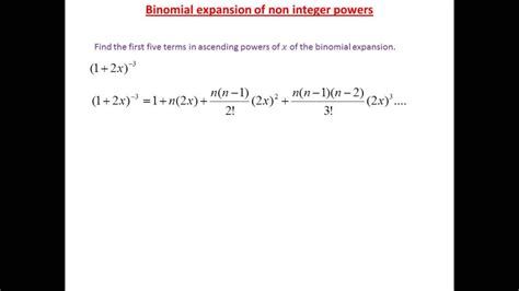 Binomial Expansion 12x 3 Youtube