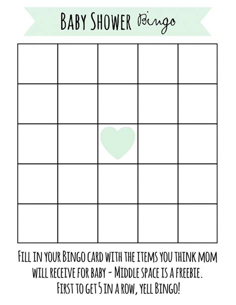 The Stunning Free Printable Baby Shower Bingo Frugal Fanatic With
