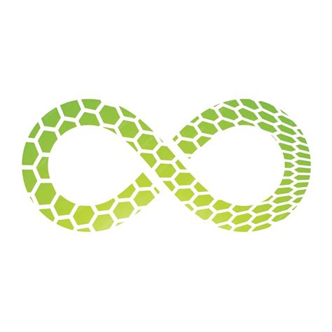 Premium Vector Green Infinity Symbol With Honeycomb Pattern