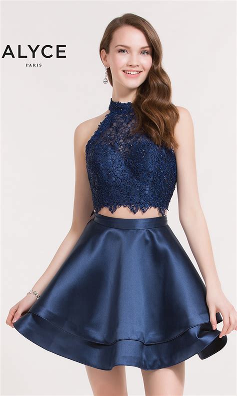 Alyce Paris Two Piece Homecoming Dress Promgirl