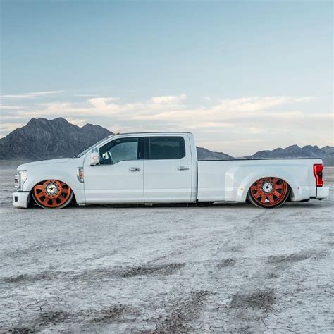 Ford F350 Superduty Crew Cab Dually Bagged Trucks Lowered Trucks