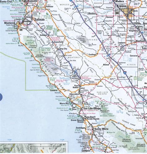 Map Of Central Coast Region Of California
